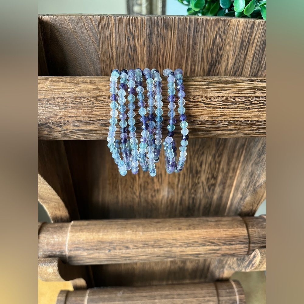 Blue fluorite faceted bracelet - Picture 4 of 4